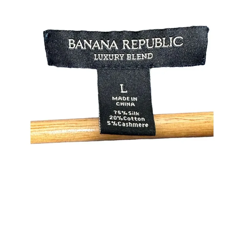 Banana Republic Luxury Blend Cashmere & Silk Blue V-Neckline Sweater Men's Large